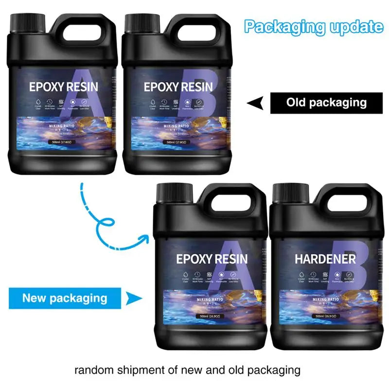 500/1000ml AB Epoxy Resin Glue for Crafts