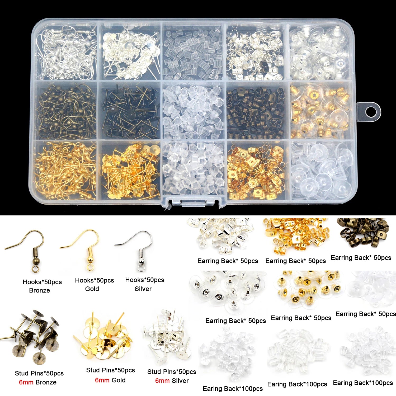 Assorted Jump Ring Set – 8 Colors, 3–10mm