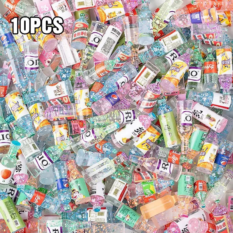 Mini Resin Beverage Bottles – Dollhouse Accessories & Party Fillers