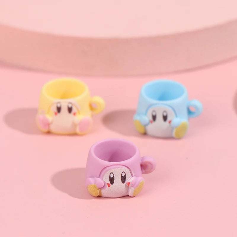5pcs Mini Cartoon Coffee Cup Resin Cabochons – Dollhouse Decor