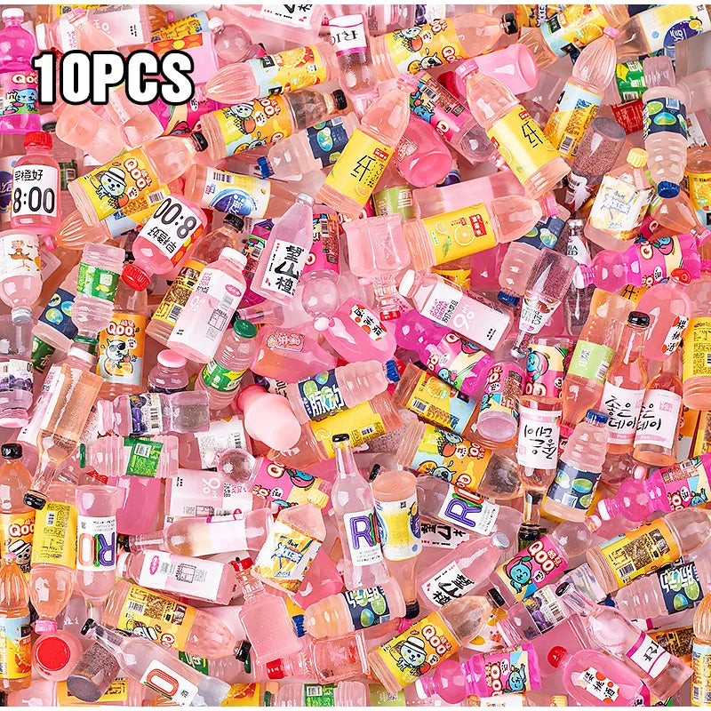 Mini Resin Beverage Bottles – Dollhouse Accessories & Party Fillers