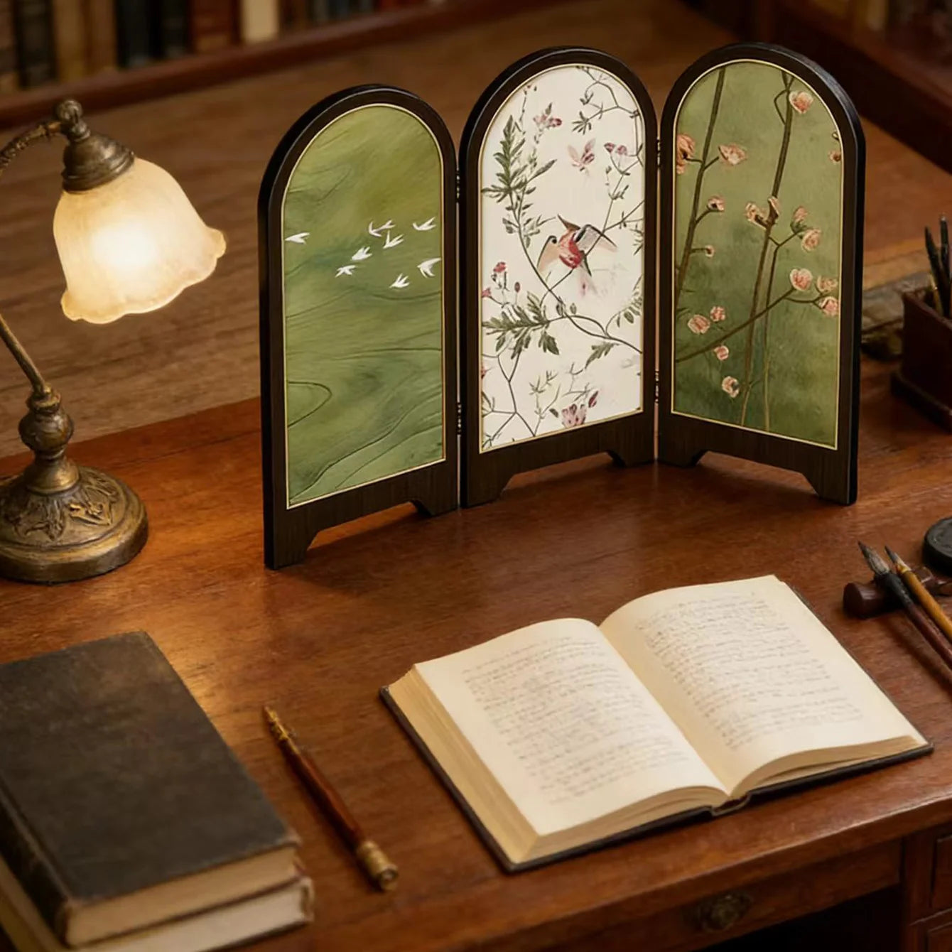 1:12 Scale Miniature Folding Screen – Dollhouse Room Divider