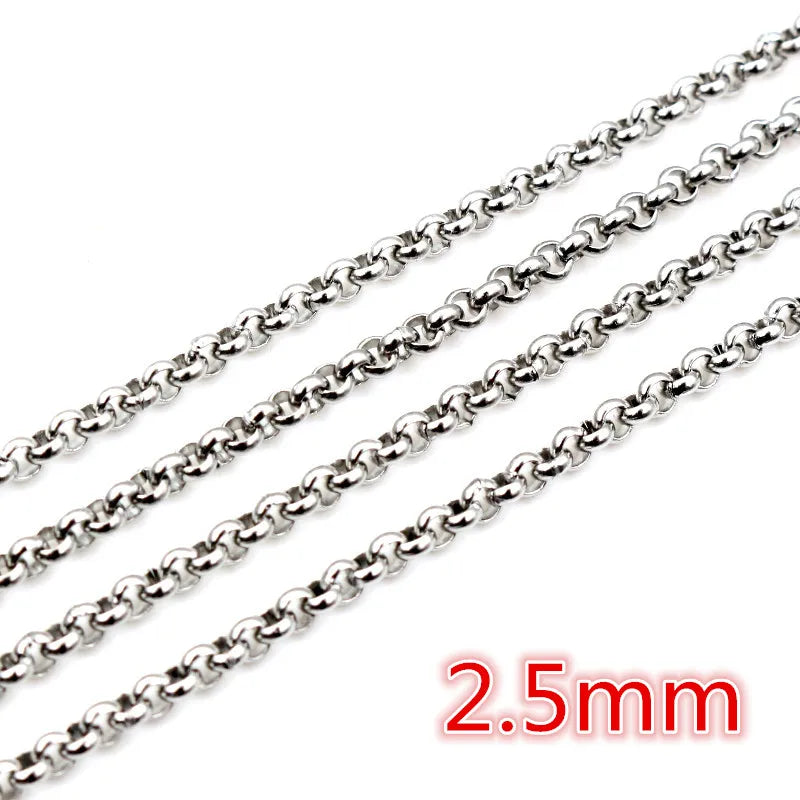 5m Stainless Steel Necklace Chains for DIY Jewelry