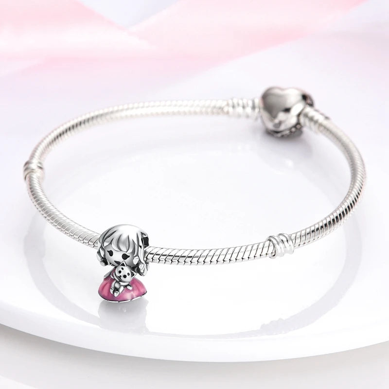 Enamel Boy & Girl Charm Beads – 925 Silver Fit Original Bracelets