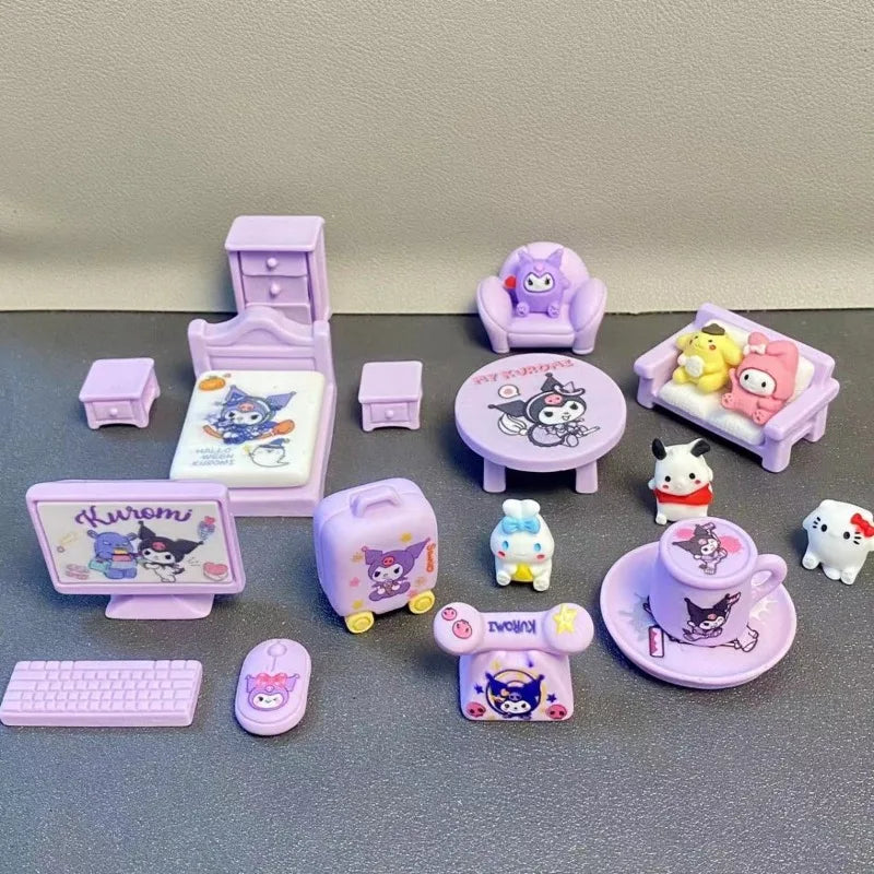 Kawaii Cat Miniature Dollhouse Furniture – Cute Collectible Room Decor