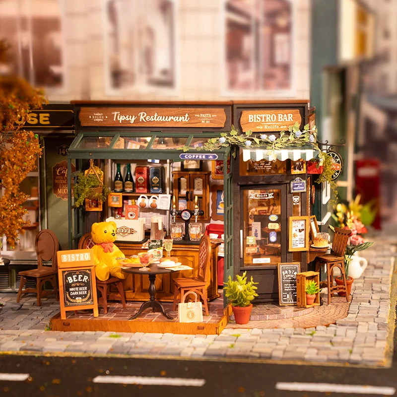 Robotime Rolife Tipsy Restaurant Miniature Kit