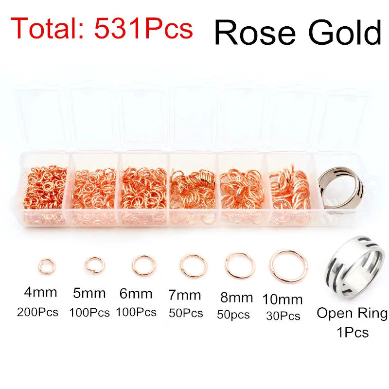Assorted Jump Ring Set – 8 Colors, 3–10mm