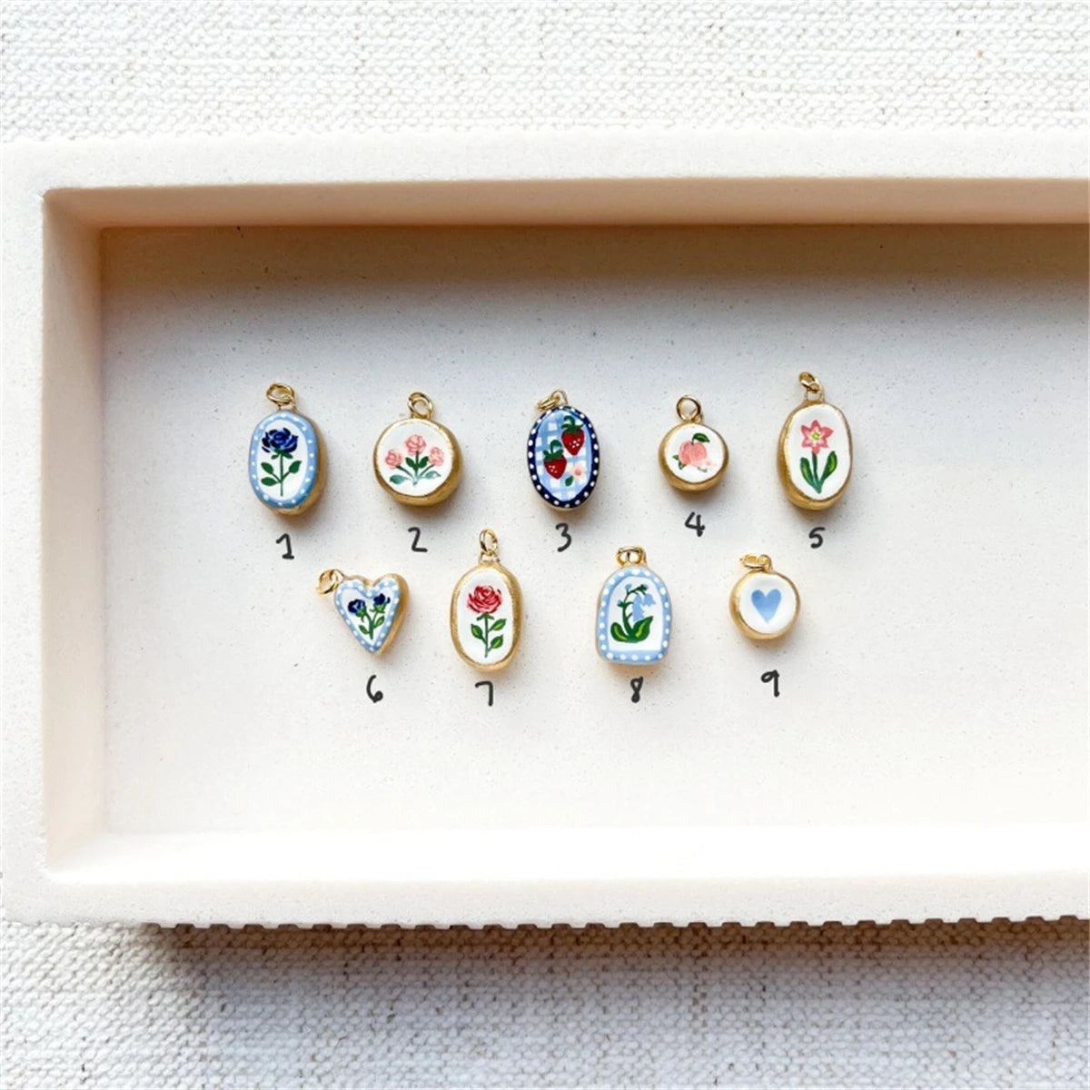 Butterfly & Flower DIY Pendants – Gold-Plated Charms