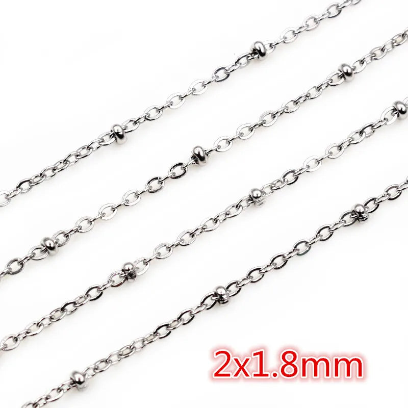 5m Stainless Steel Necklace Chains for DIY Jewelry