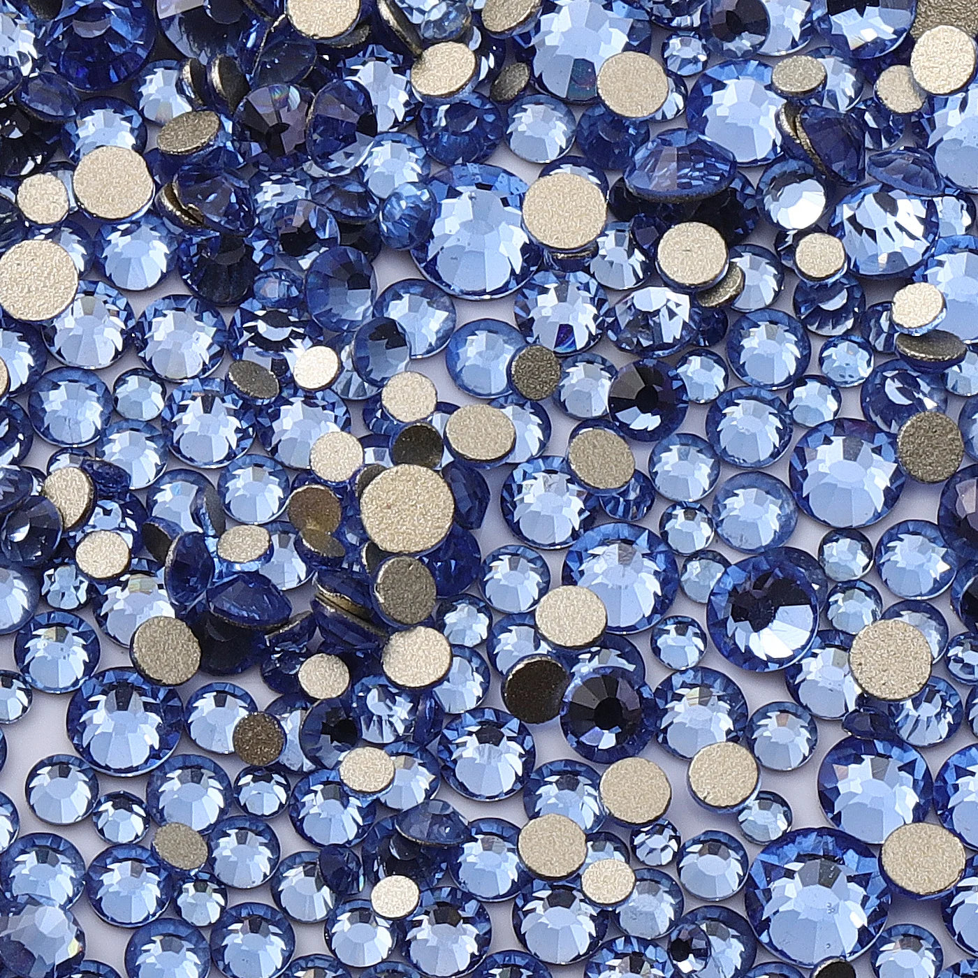 QIIY 1440pcs Glass Rhinestones – Mixed Sizes Flatback Gems