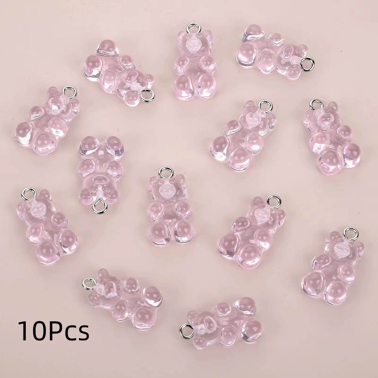 5Pcs 3D Resin Brown Bear Charms – DIY PendantJewelry Accessory Finding