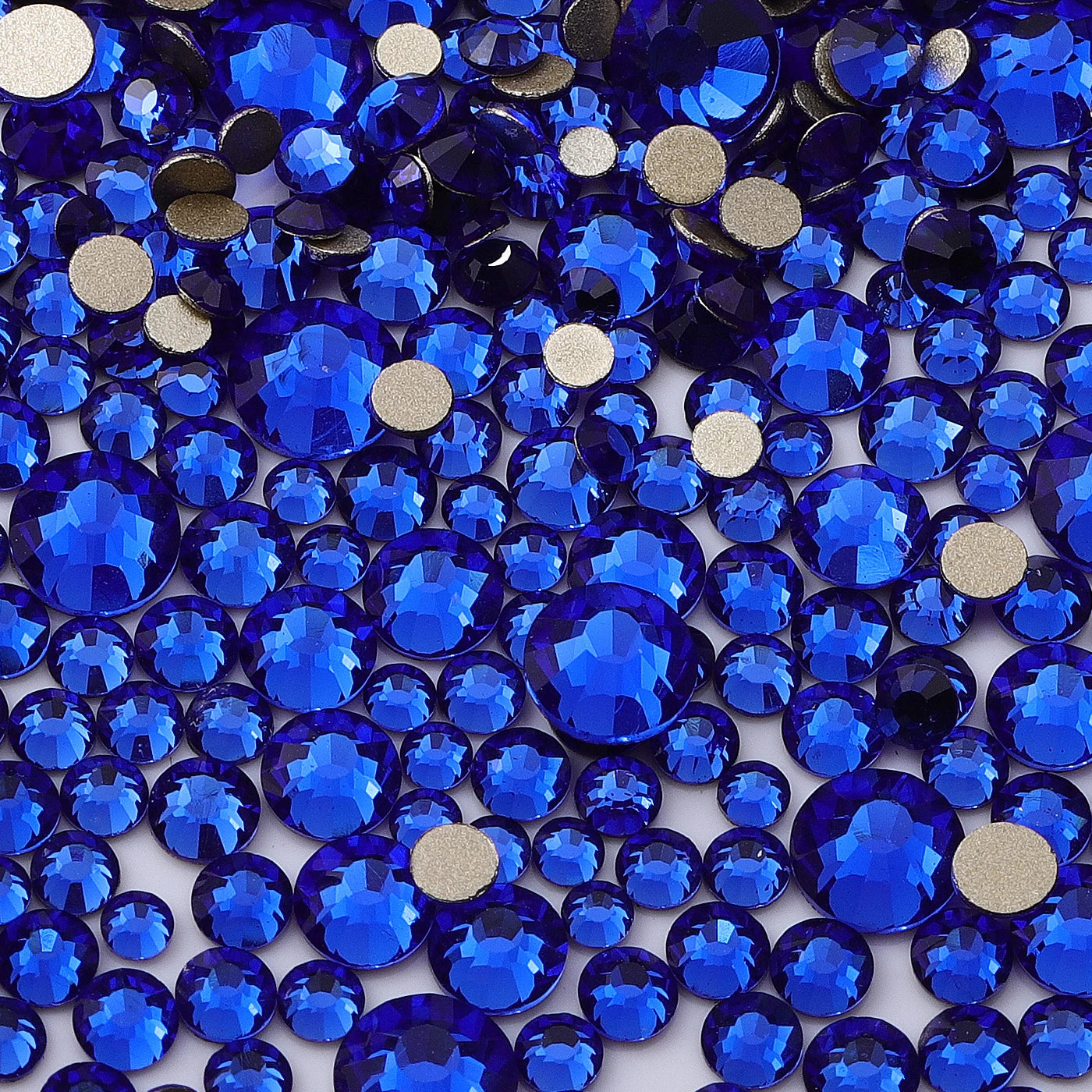 QIIY 1440pcs Glass Rhinestones – Mixed Sizes Flatback Gems