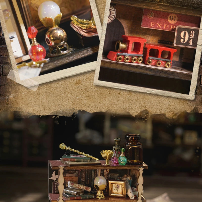 Wooden DIY Miniature Dollhouse Kit with Furniture