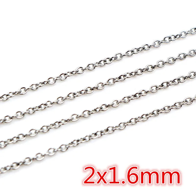5m Stainless Steel Necklace Chains for DIY Jewelry