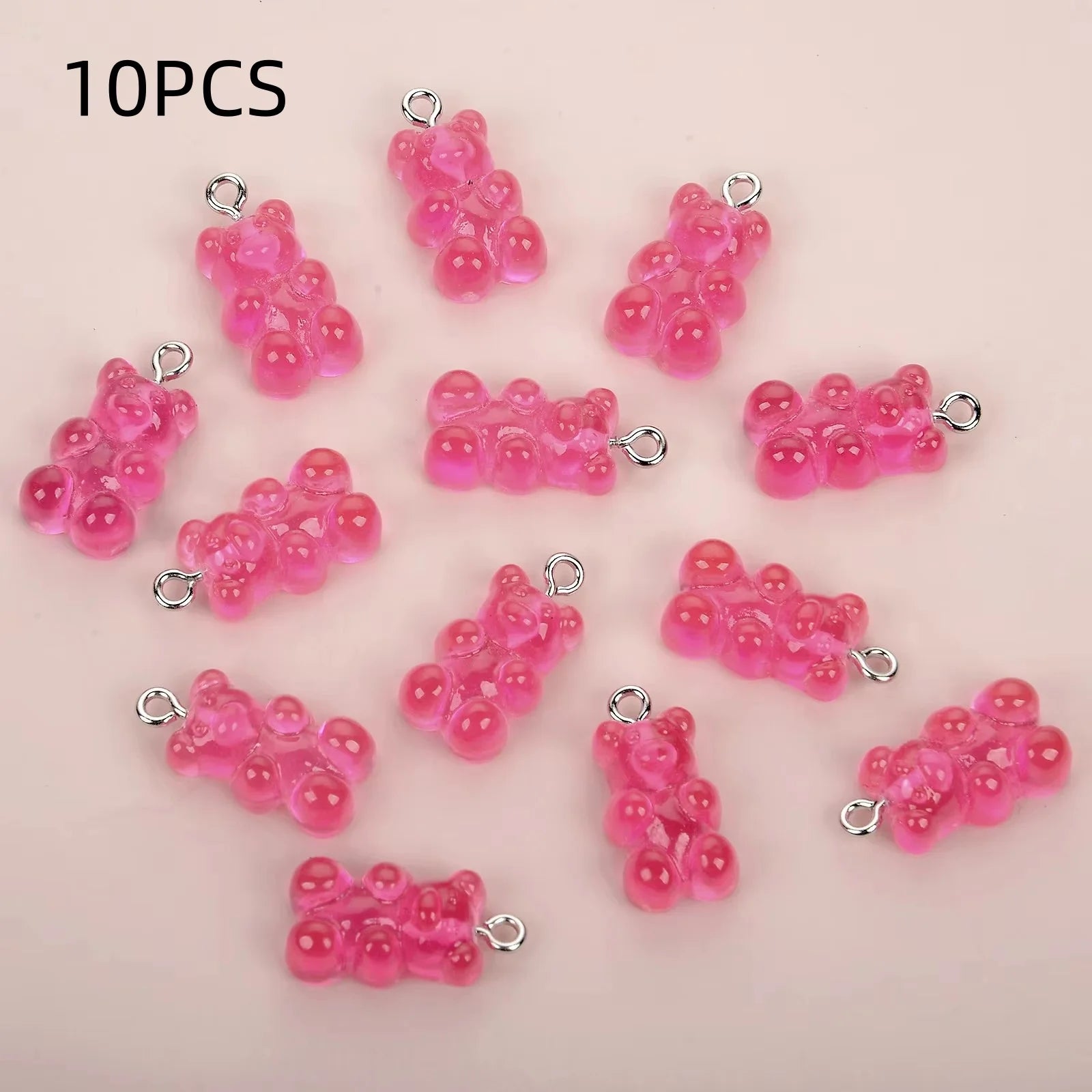 5Pcs 3D Resin Brown Bear Charms – DIY PendantJewelry Accessory Finding