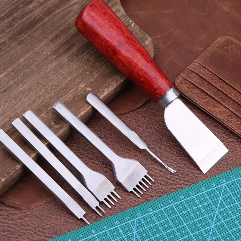 KRABALL Leather Craft Tool Kit – Stitching & Carving Set