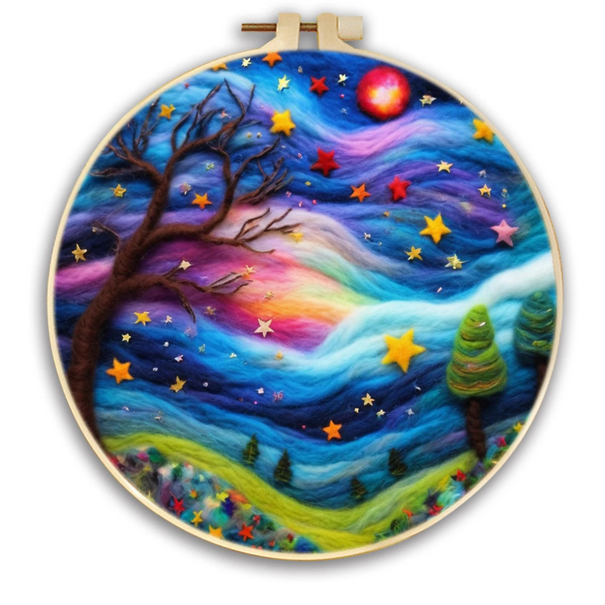 DIY Wool Felt Painting Kit – Moon Scenery