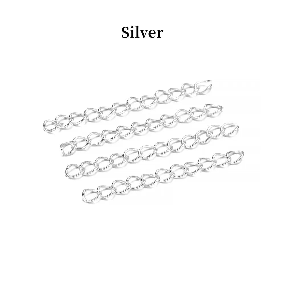 50–100pcs Necklace Extension Chains for DIY Jewelry