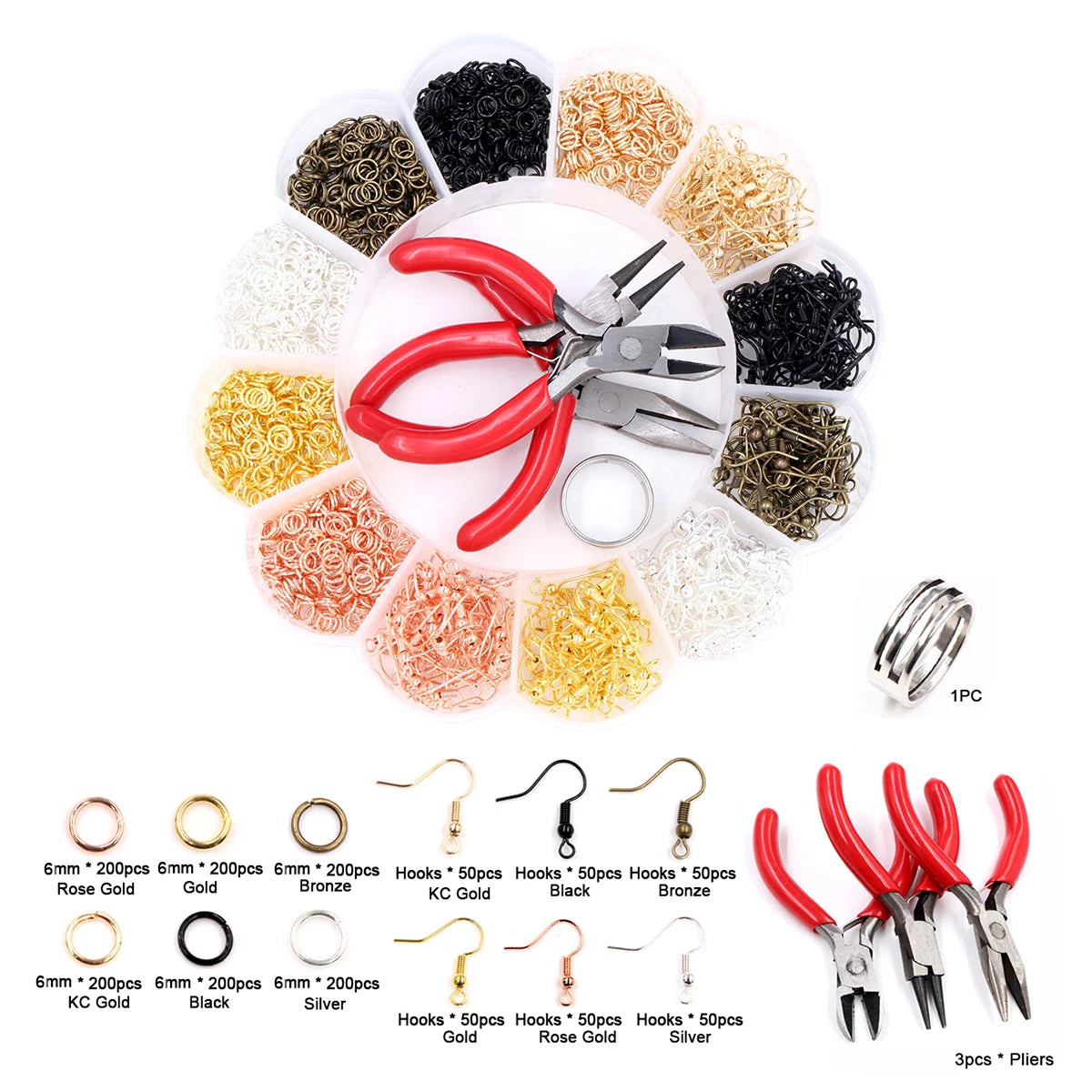 Assorted Jump Ring Set – 8 Colors, 3–10mm