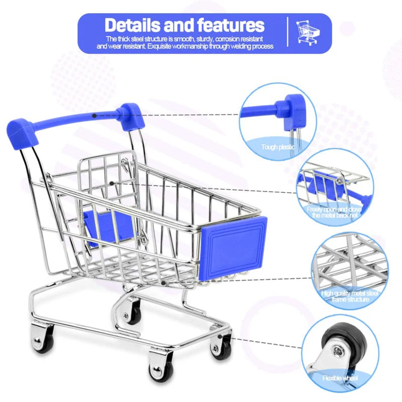 Mini Shopping Cart Desktop Model Toy