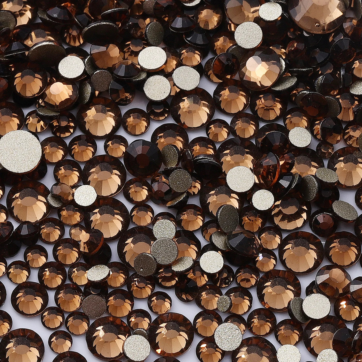 QIIY 1440pcs Glass Rhinestones – Mixed Sizes Flatback Gems