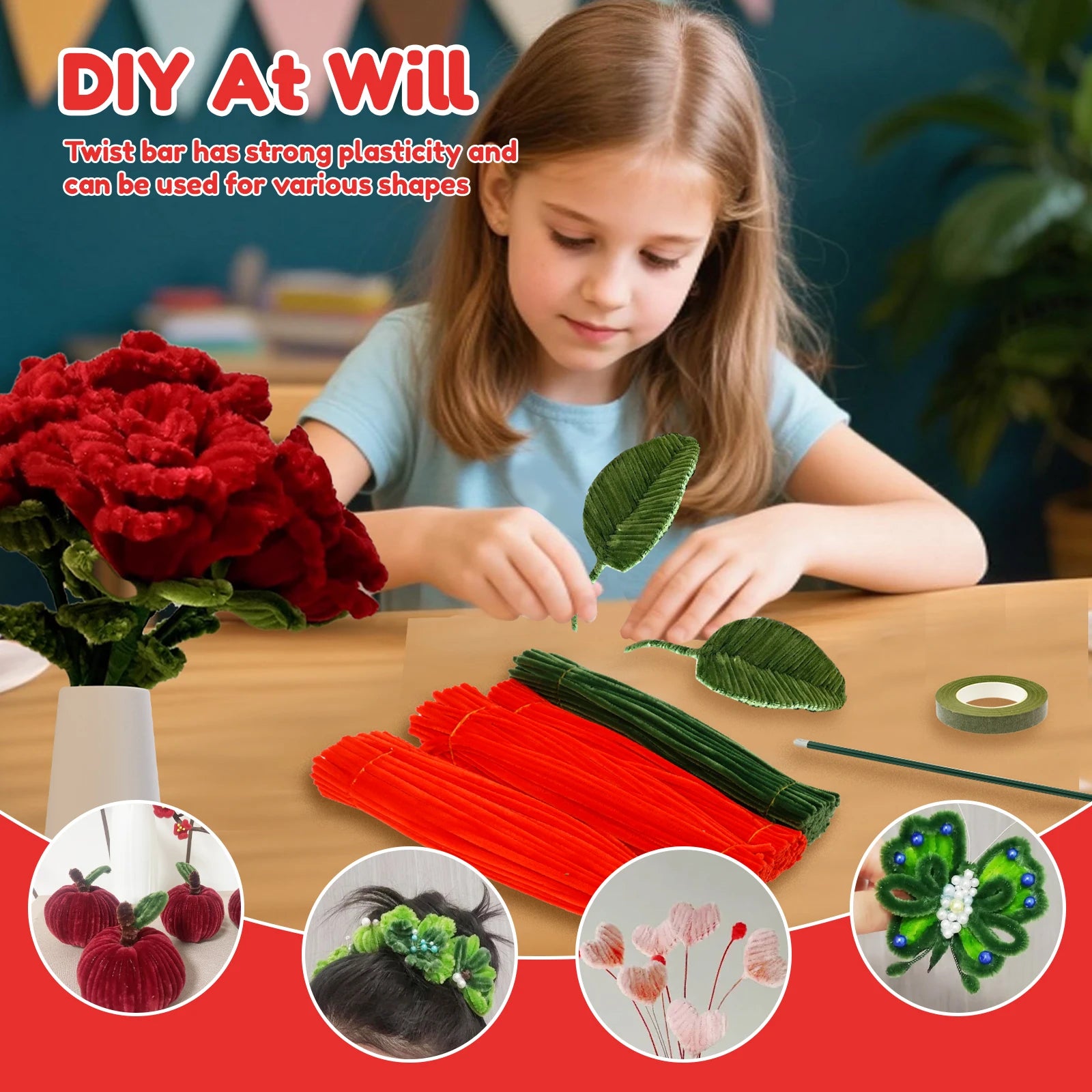 400/700pcs Pipe Cleaner Craft Kit