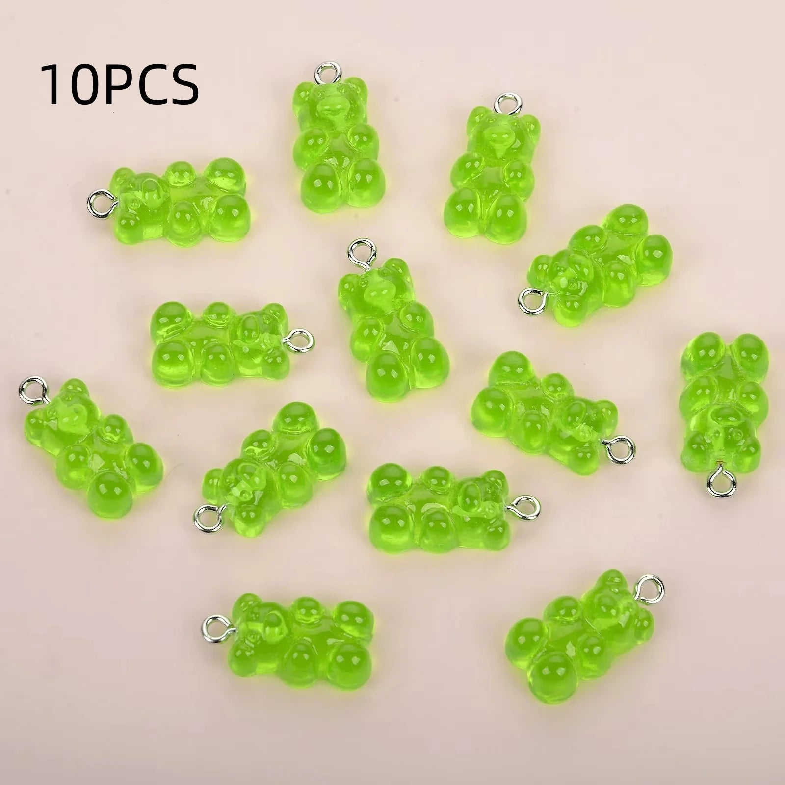 5Pcs 3D Resin Brown Bear Charms – DIY PendantJewelry Accessory Finding