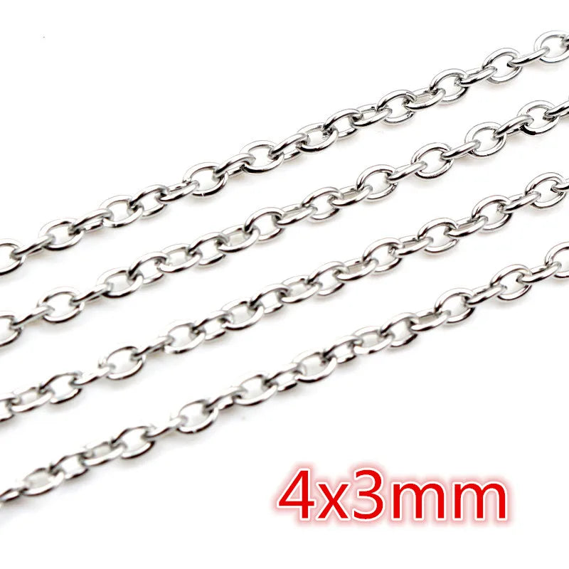 5m Stainless Steel Necklace Chains for DIY Jewelry