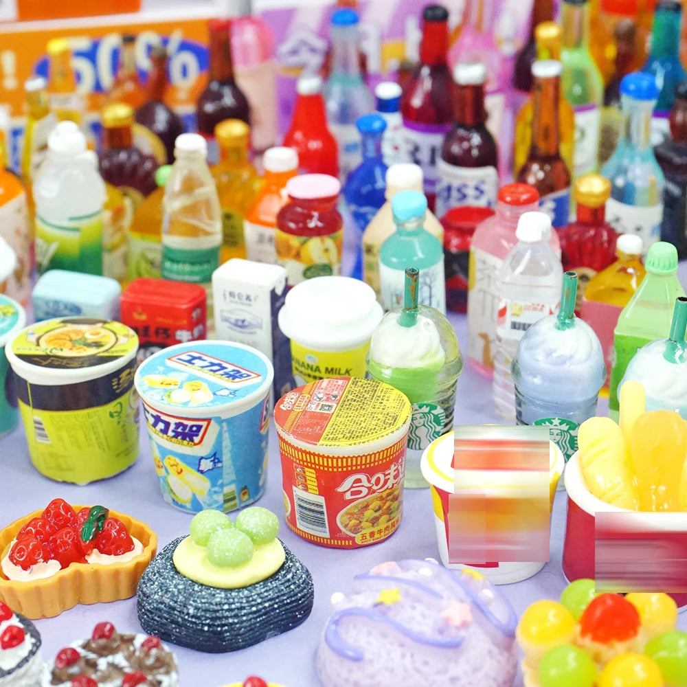 30pcs Mini Food & Drinks – Dollhouse Store & Kitchen Accessories