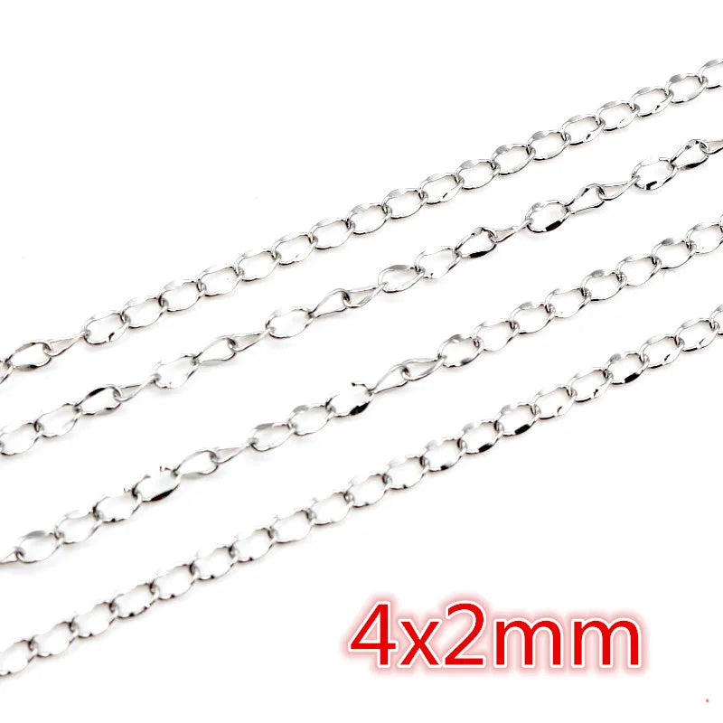 5m Stainless Steel Necklace Chains for DIY Jewelry