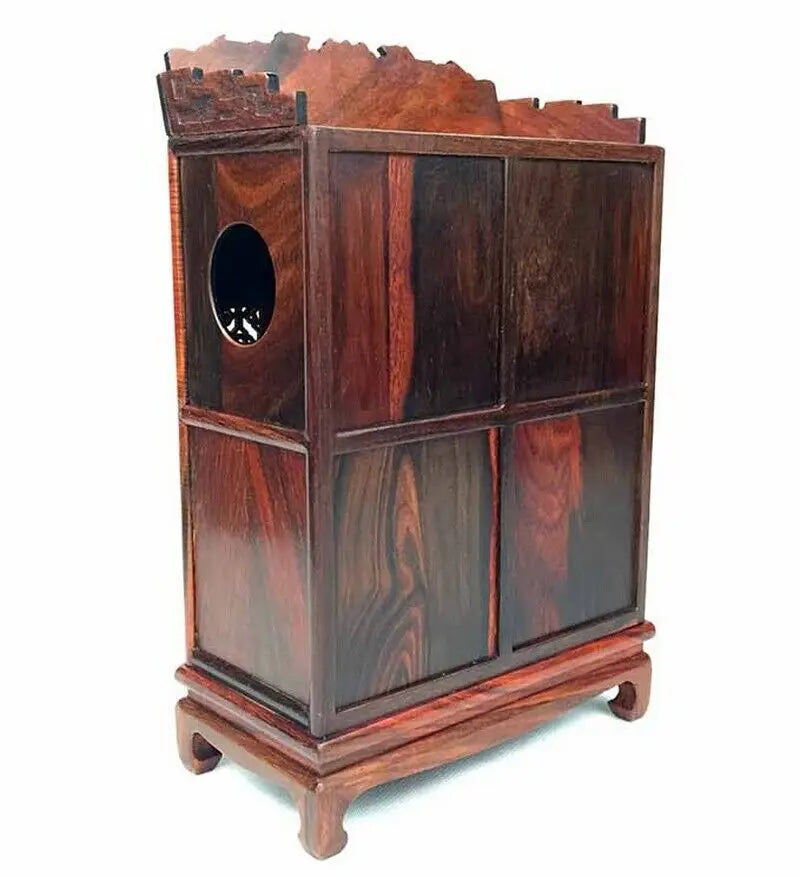 Rosewood Carved Buddha Altar – Portable Zen Butsudan Shrine