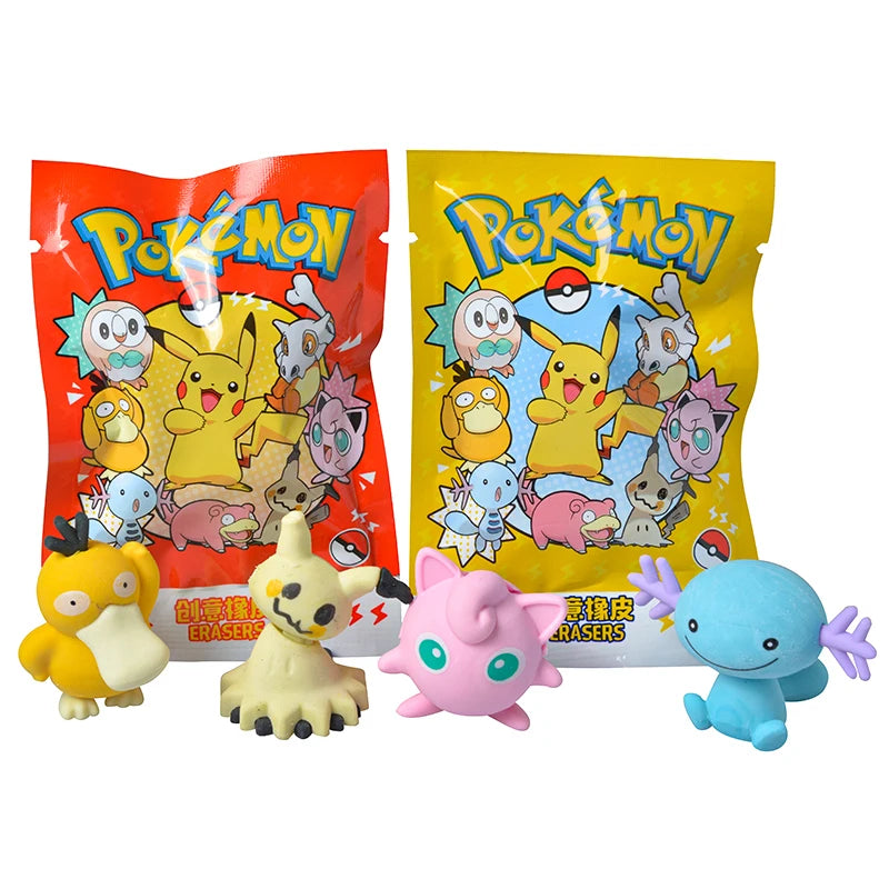 32-Piece Blind Box Anime Figure & Eraser Set