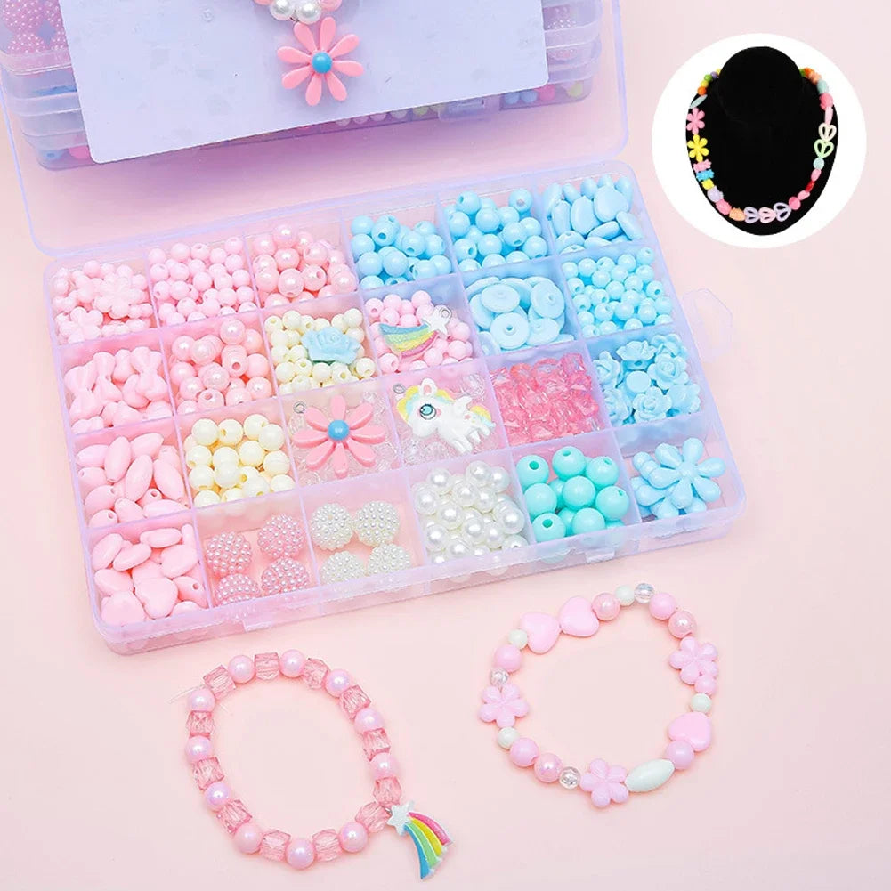 500pcs Kids Bead Kit – DIY Jewelry Making Set for Girls