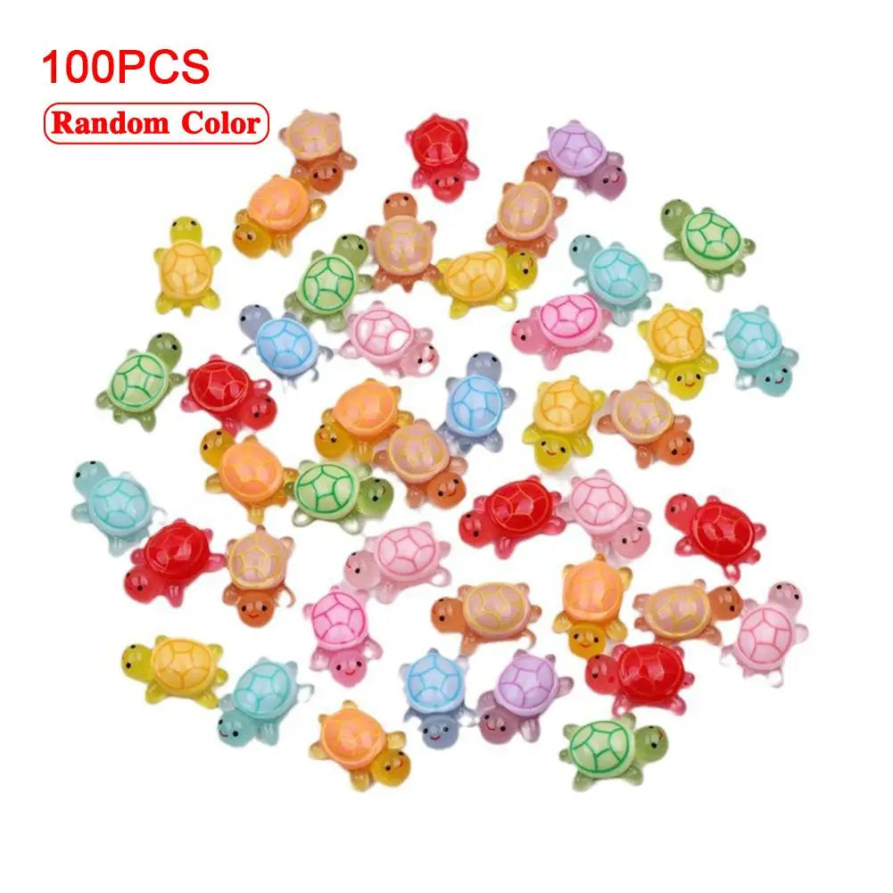 Glow Turtle Set – 1 Large + 100 Mini Luminous Resin Figurines