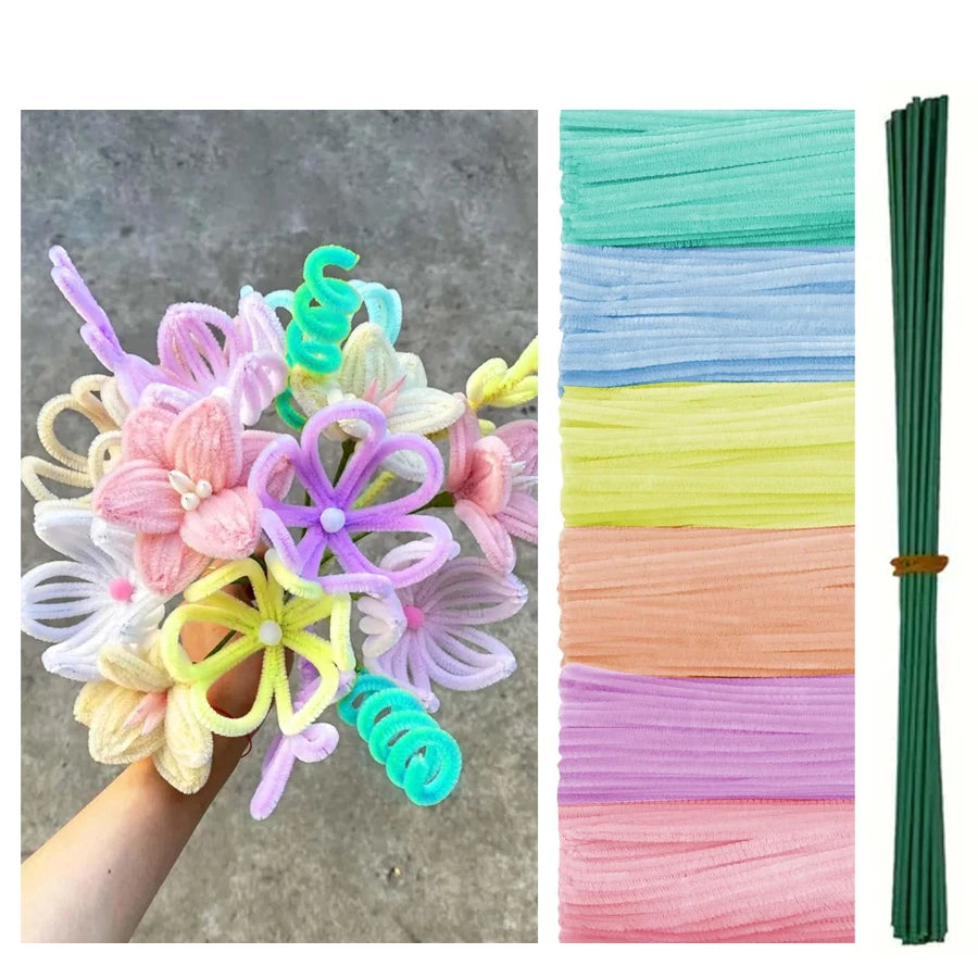 500/600-Pack 12" Chenille Pipe Cleaners – DIY Craft Stems