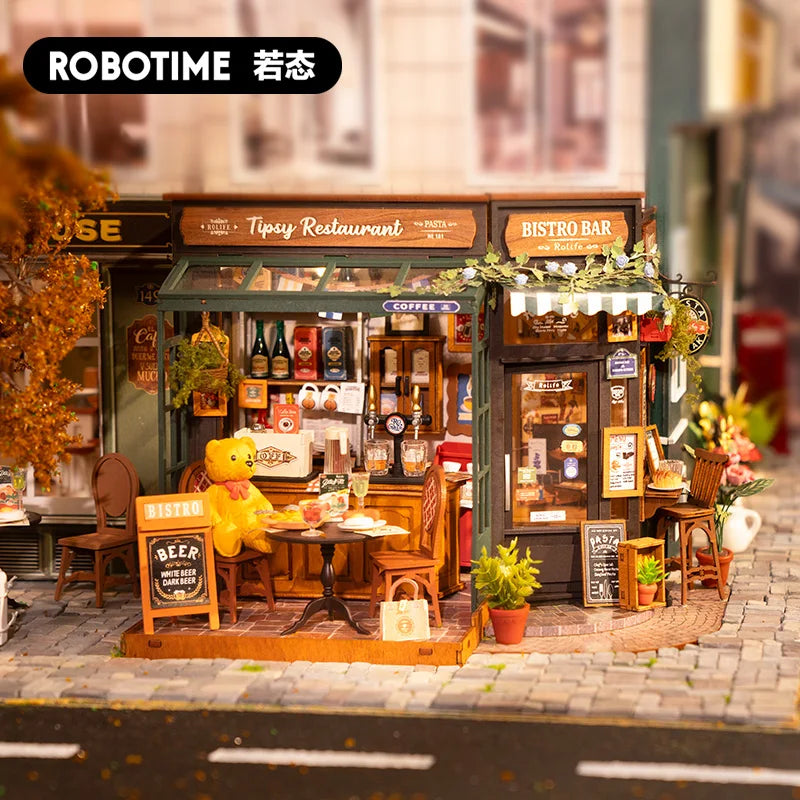 Robotime Rolife Tipsy Restaurant Miniature Kit