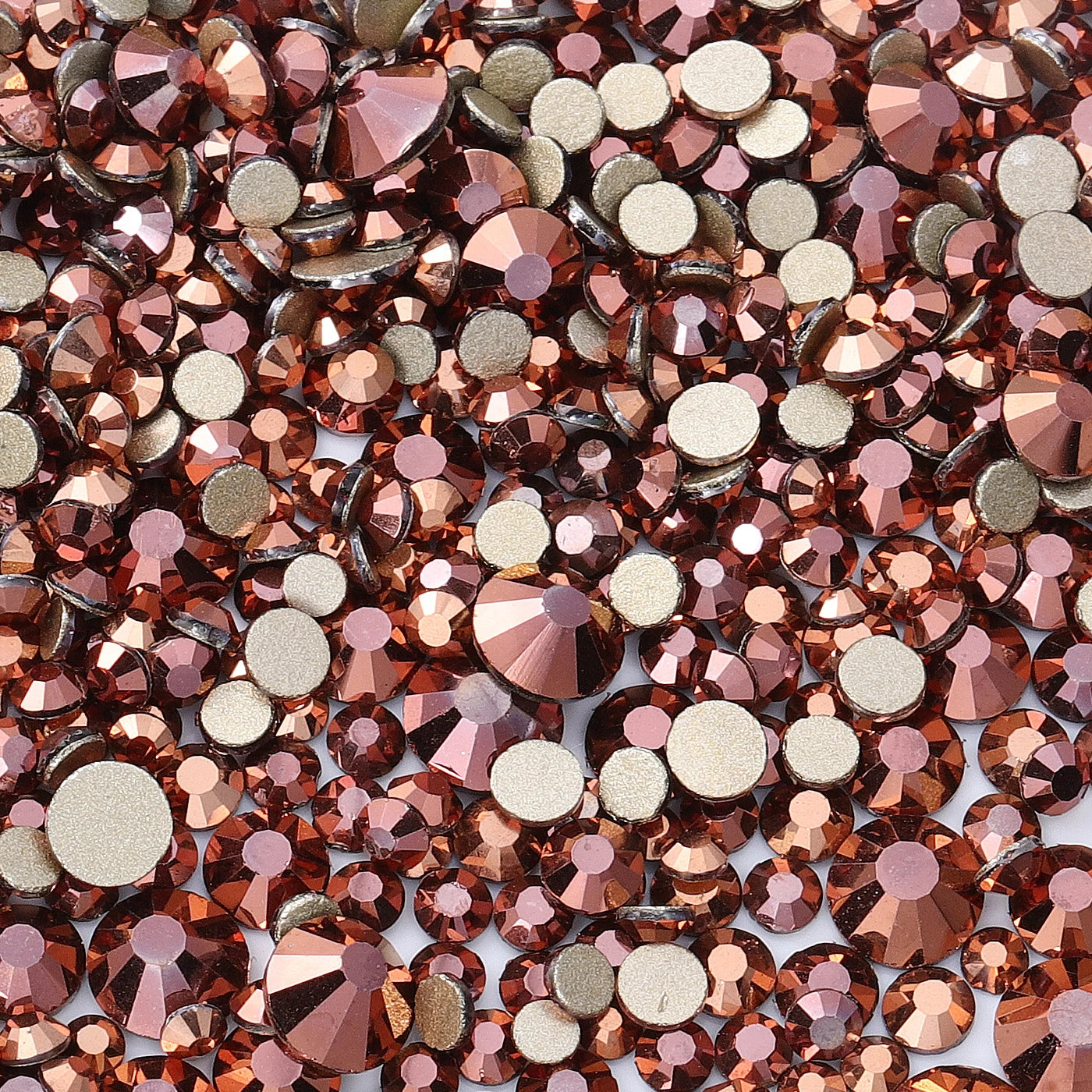 QIIY 1440pcs Glass Rhinestones – Mixed Sizes Flatback Gems