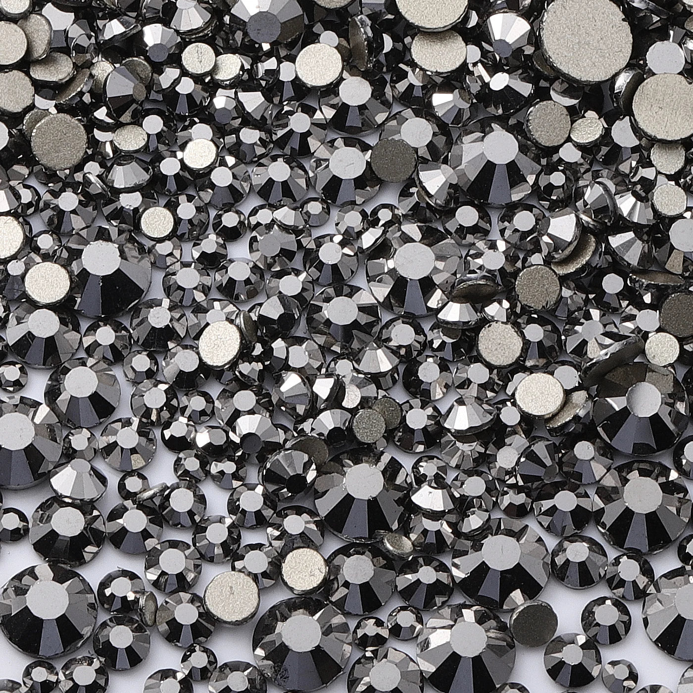 QIIY 1440pcs Glass Rhinestones – Mixed Sizes Flatback Gems