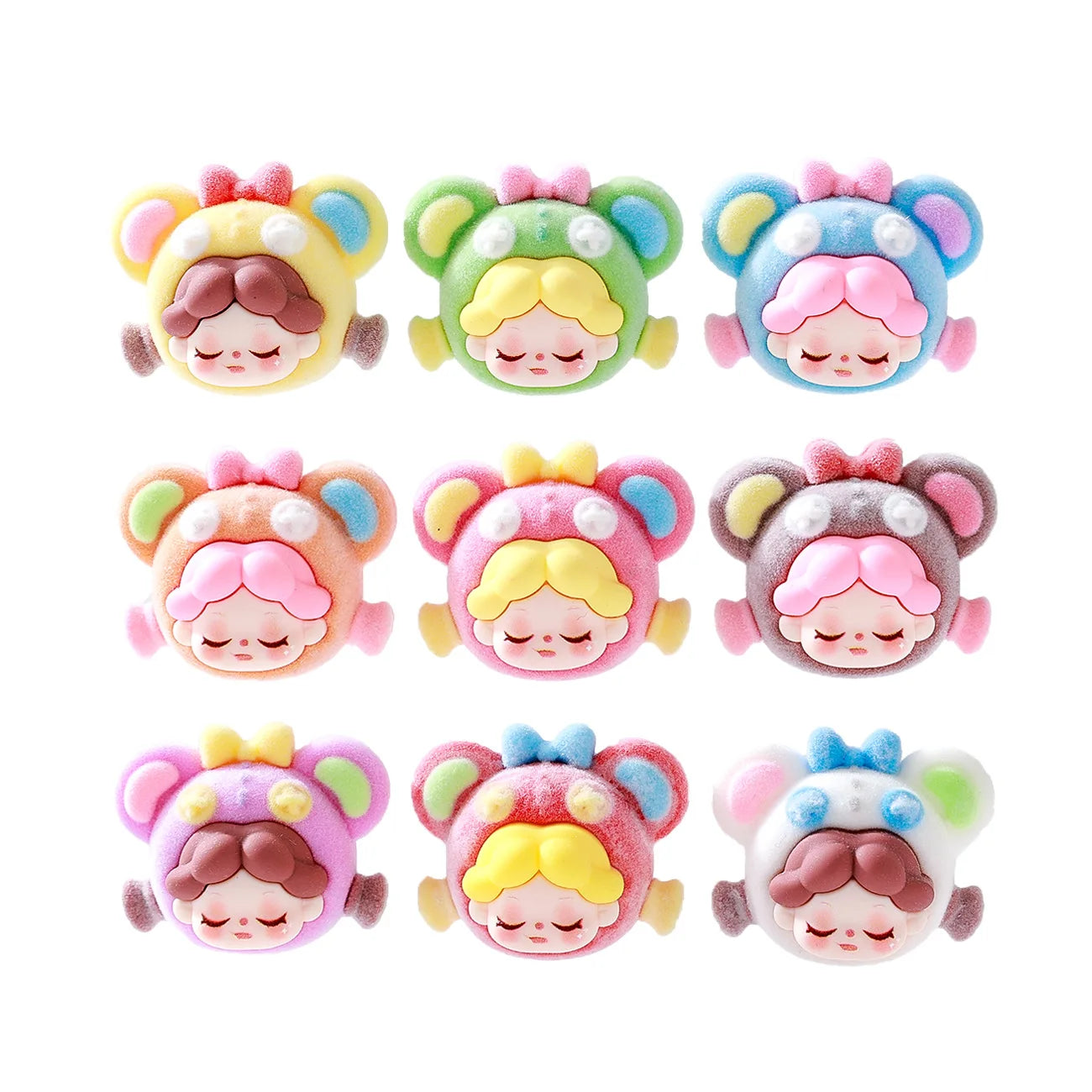 9pcs Cartoon Mini Dolls – Cute Pendant Figures & Accessoriesments and toys