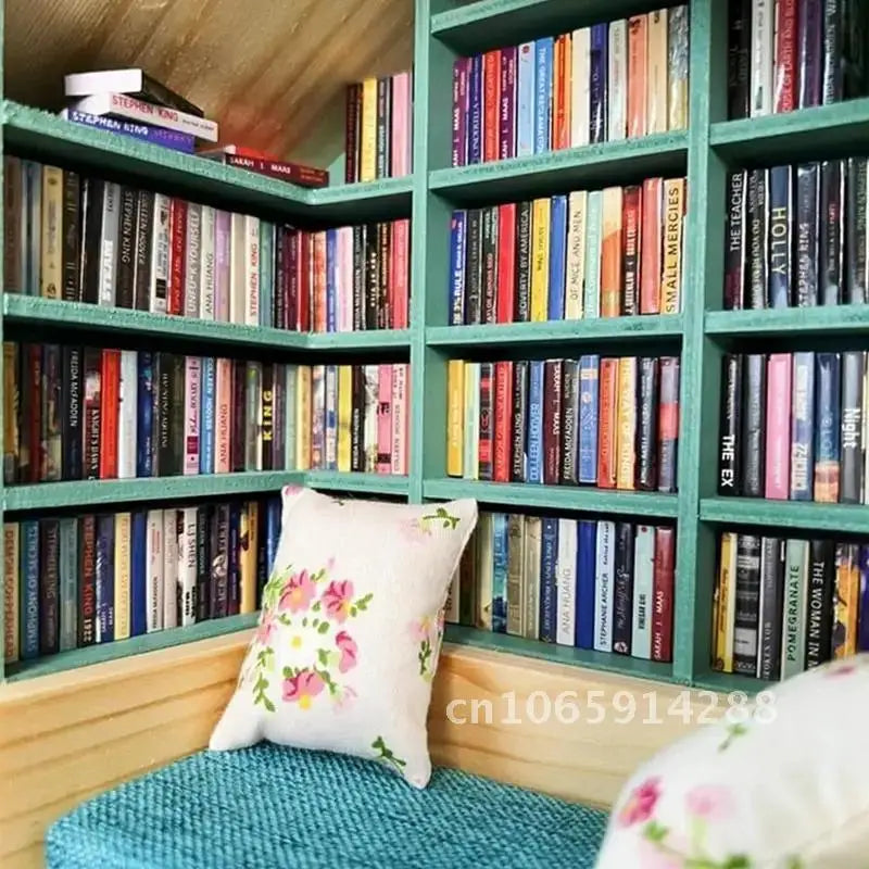 Shake Away Anxiety Bookroom Miniature – Stress Relief Bookshelf Decor