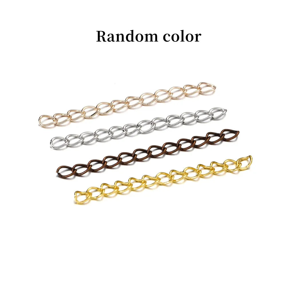 50–100pcs Necklace Extension Chains for DIY Jewelry