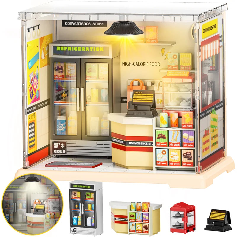 DIY Mini Dollhouse 3D Puzzle Model with Furniture & LED Lights