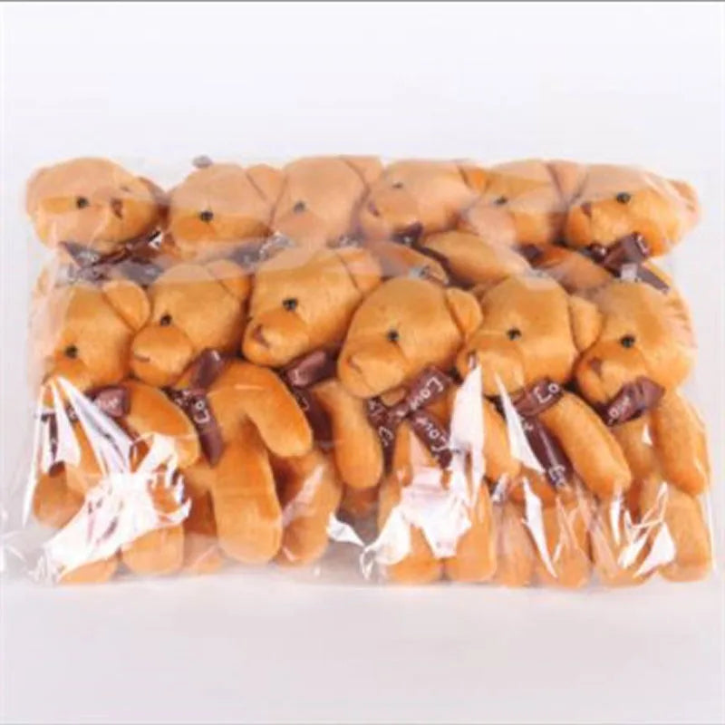 12pcs Mini Teddy Bears – Plush Keychain Dolls for Gifts & Decor