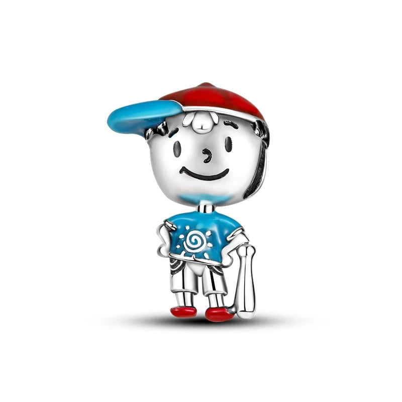 Enamel Boy & Girl Charm Beads – 925 Silver Fit Original Bracelets