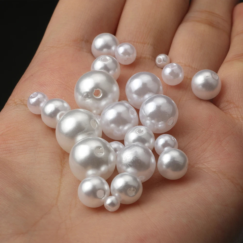 60–1000pcs ABS Pearl Beads for DIY Jewelry
