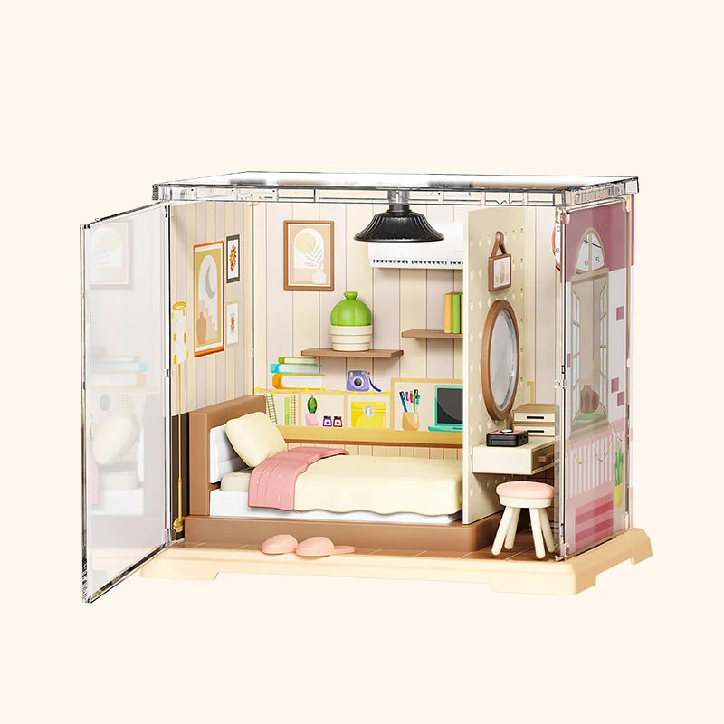 DIY Mini Dollhouse 3D Puzzle Model with Furniture & LED Lights
