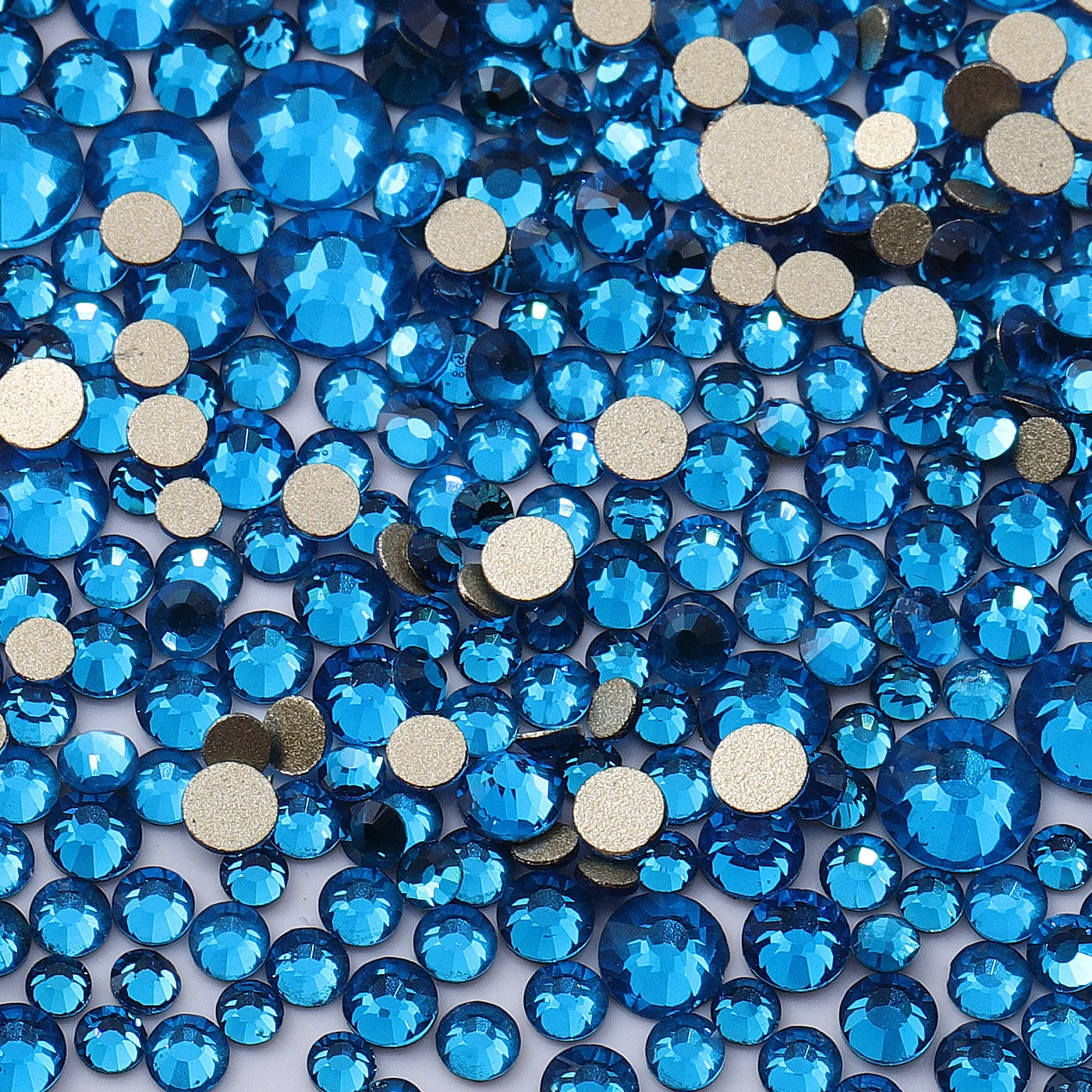 QIIY 1440pcs Glass Rhinestones – Mixed Sizes Flatback Gems