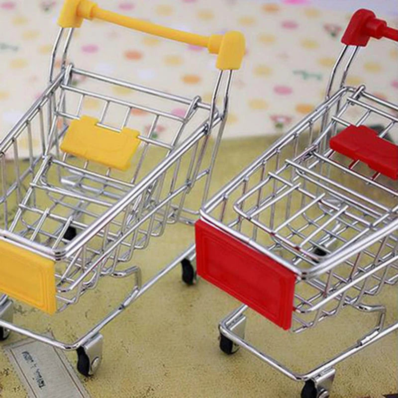 Mini Shopping Cart Desktop Model Toy