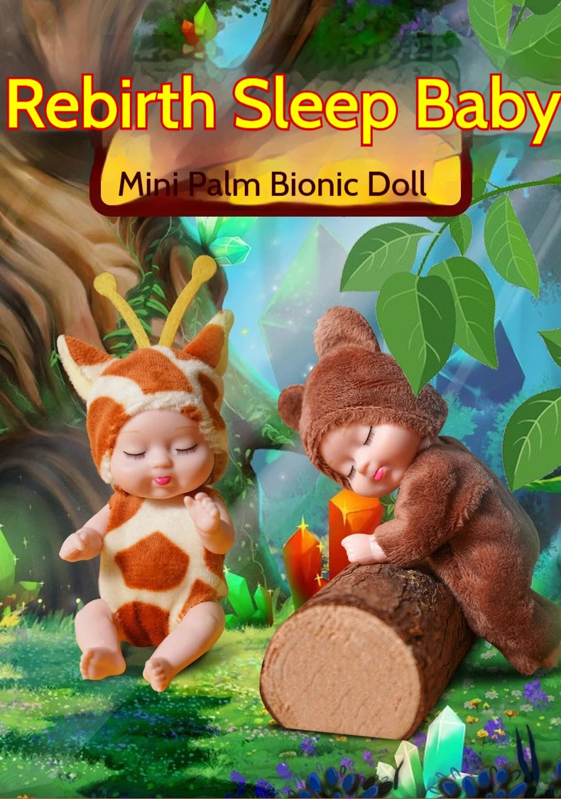 Mini Reborn Sleeping Baby Doll with Clothes & Accessories