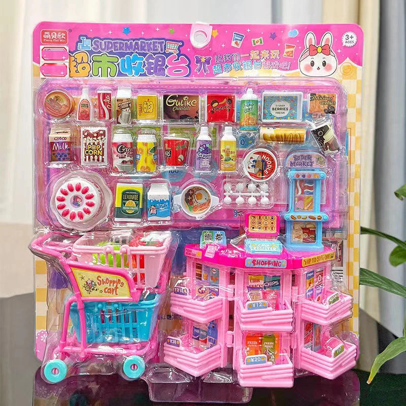 Kids Supermarket Playset – Simulation Checkout & Store Scene Toy